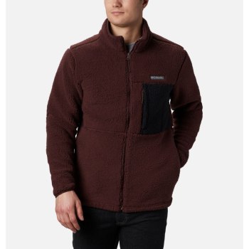 Pánské Bundy Columbia Mountainside Heavyweight Sherpa Fleece Červené Černé IUCFOP906